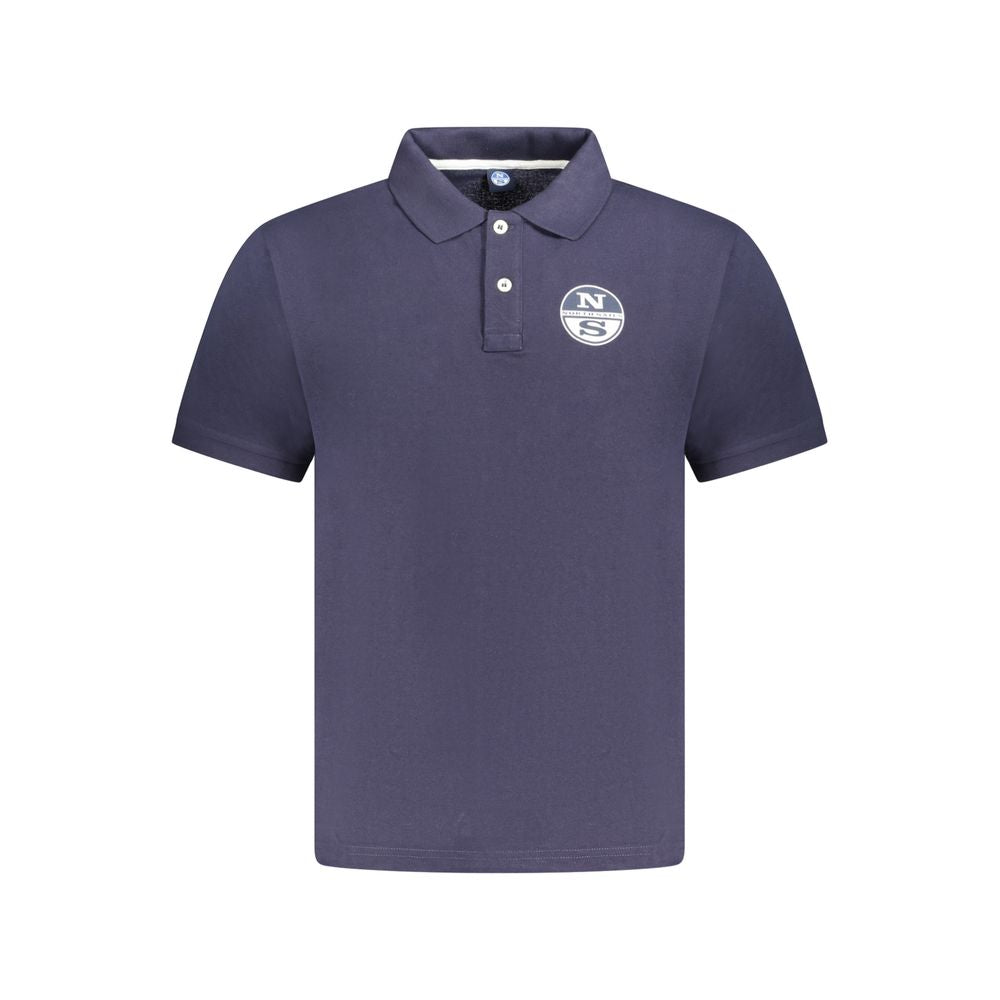 Blue Cotton Men Polo Shirt North Sails