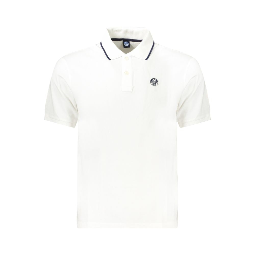 White Cotton Men Polo Shirt North Sails