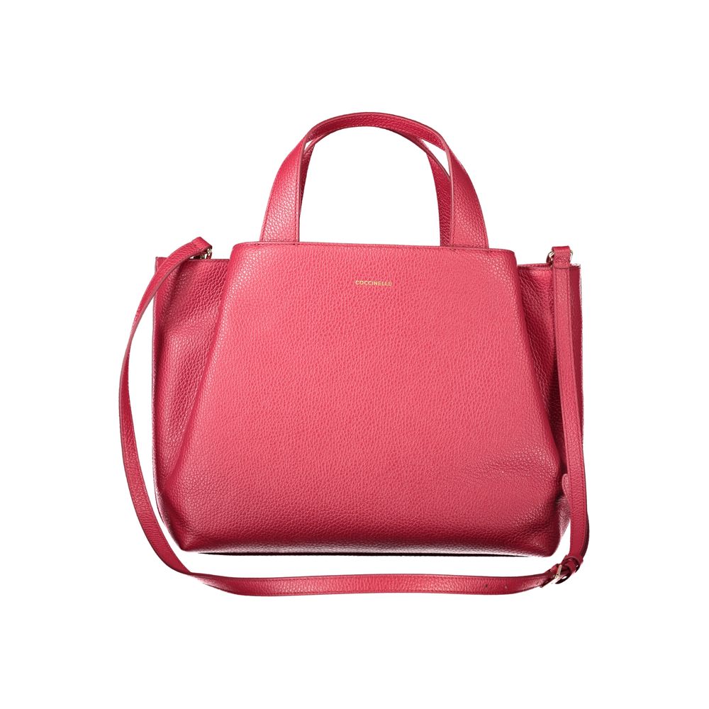Red Leather Women Handbag Coccinelle