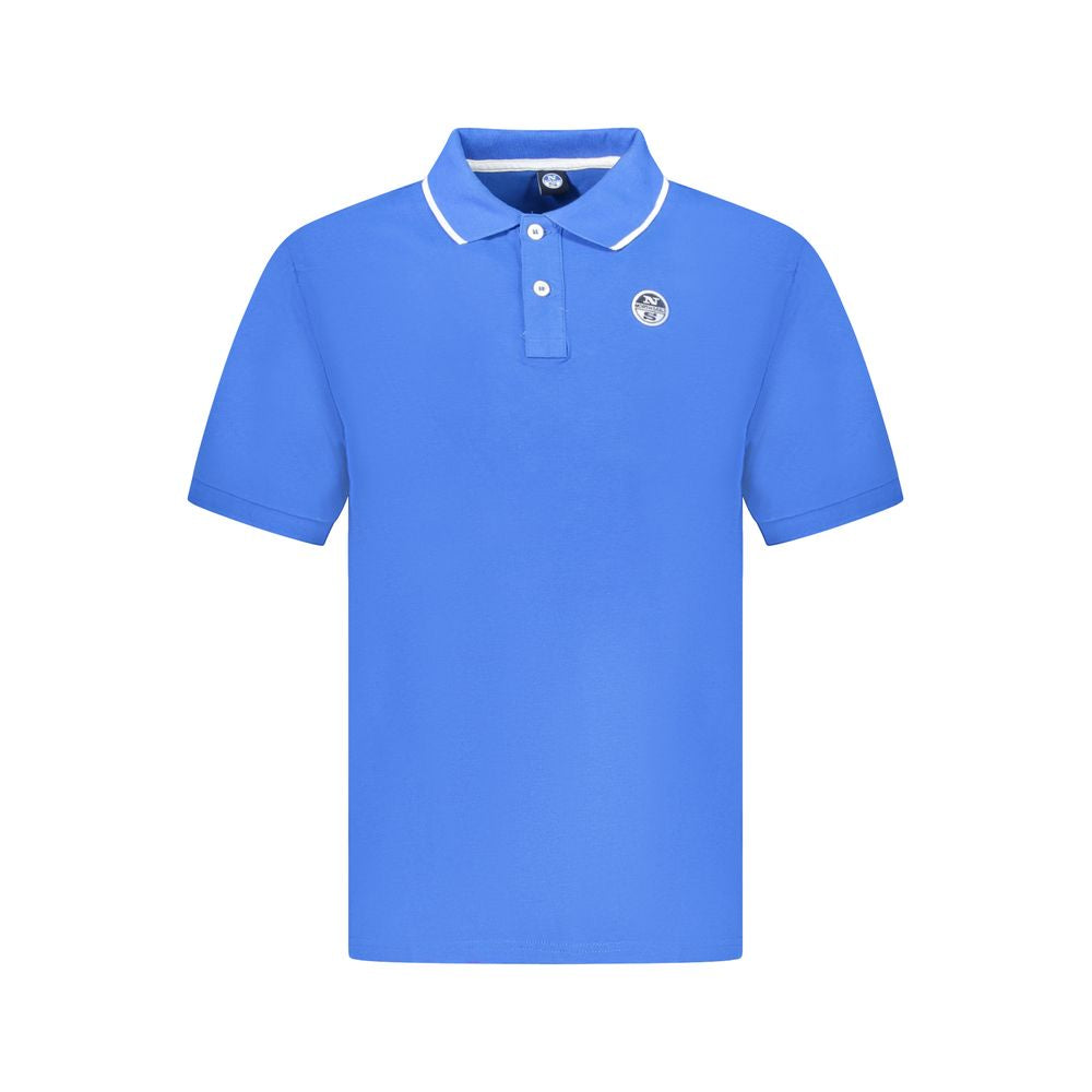 Blue Cotton Men Polo Shirt North Sails