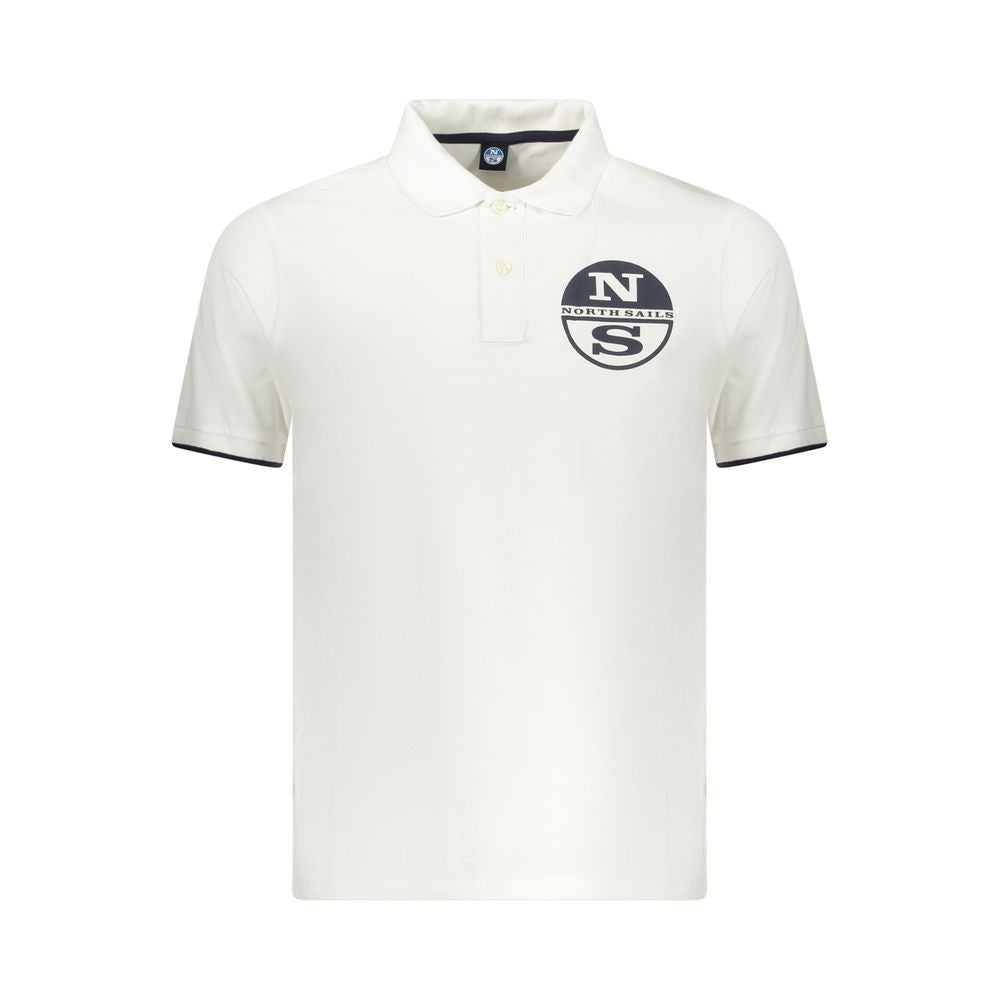 White Cotton Men Polo Shirt North Sails