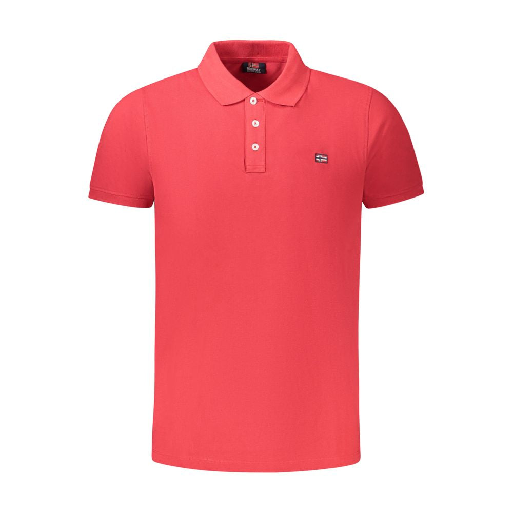 Red Cotton Polo Shirt Norway 1963