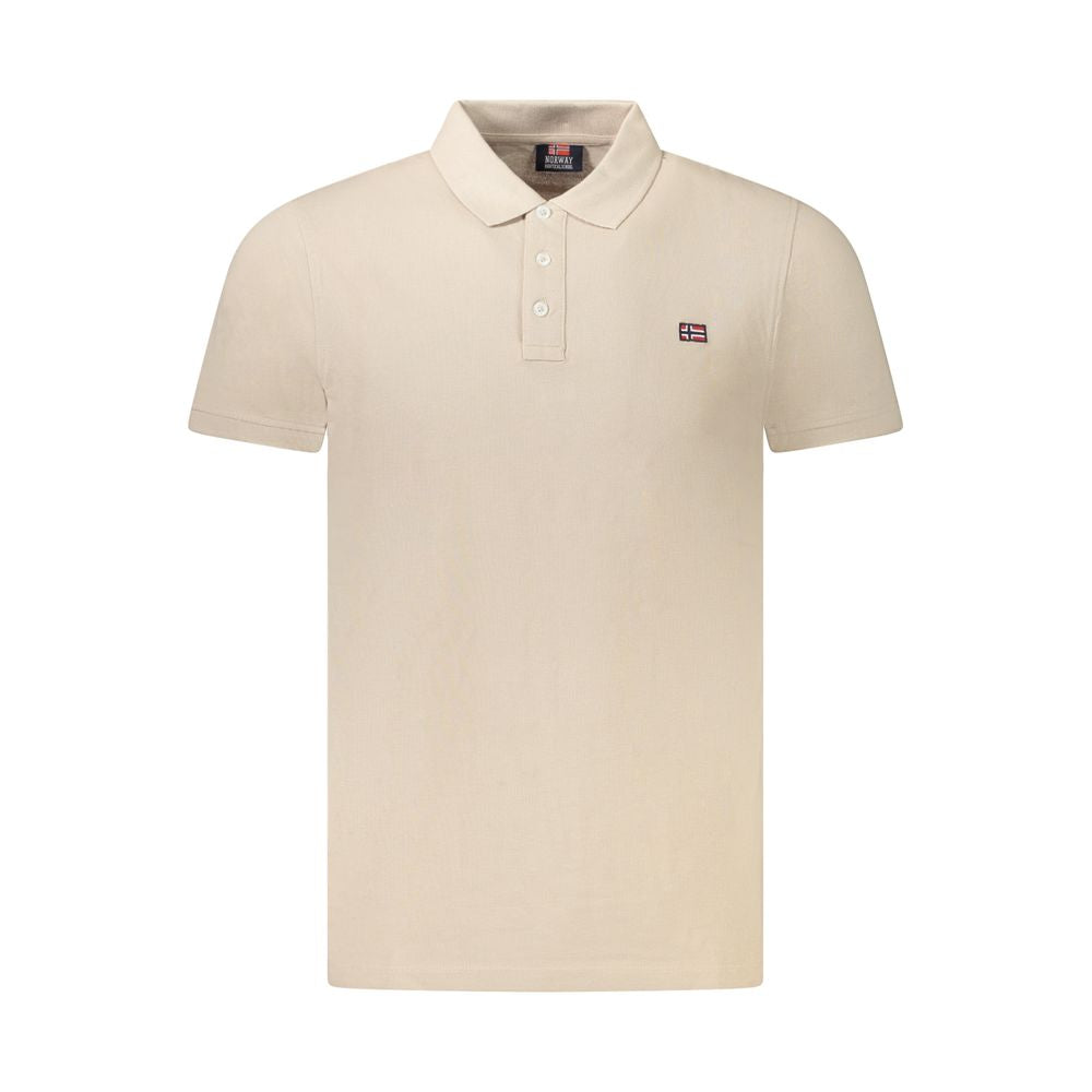 Beige Cotton Polo Shirt Norway 1963