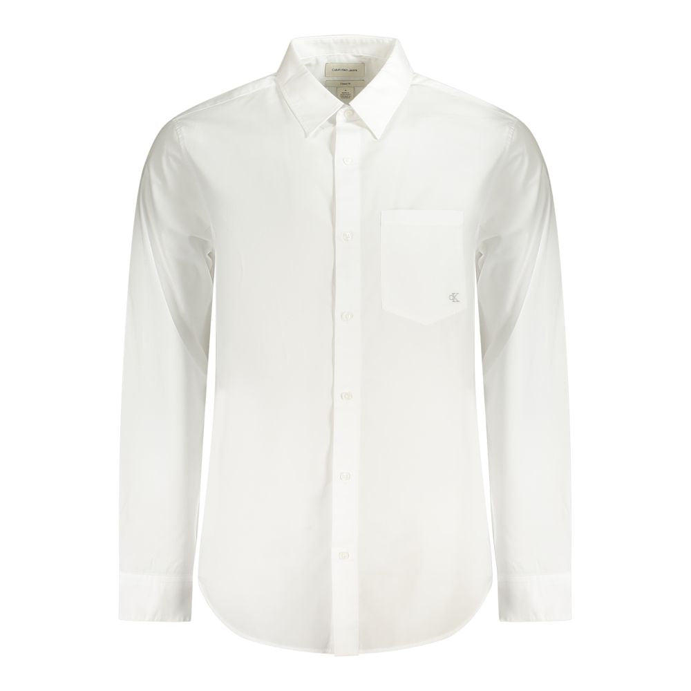 White Cotton Shirt Calvin Klein