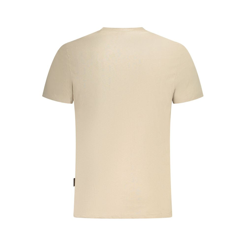 Beige Cotton Men T-Shirt Napapijri