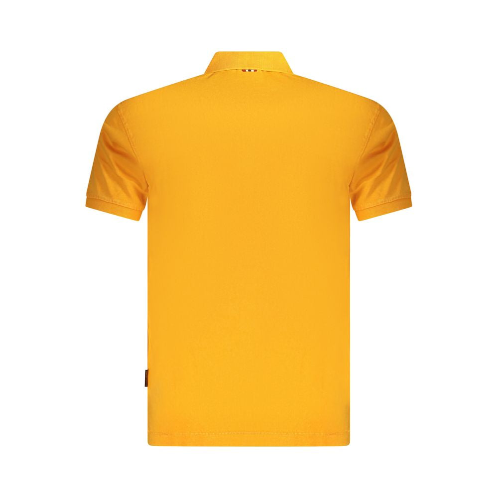 Orange Cotton Men Polo Shirt Napapijri