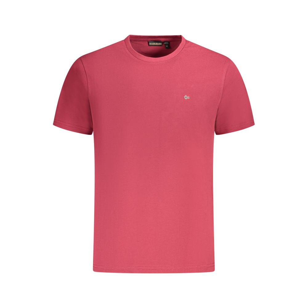 Red Cotton Men T-Shirt Napapijri