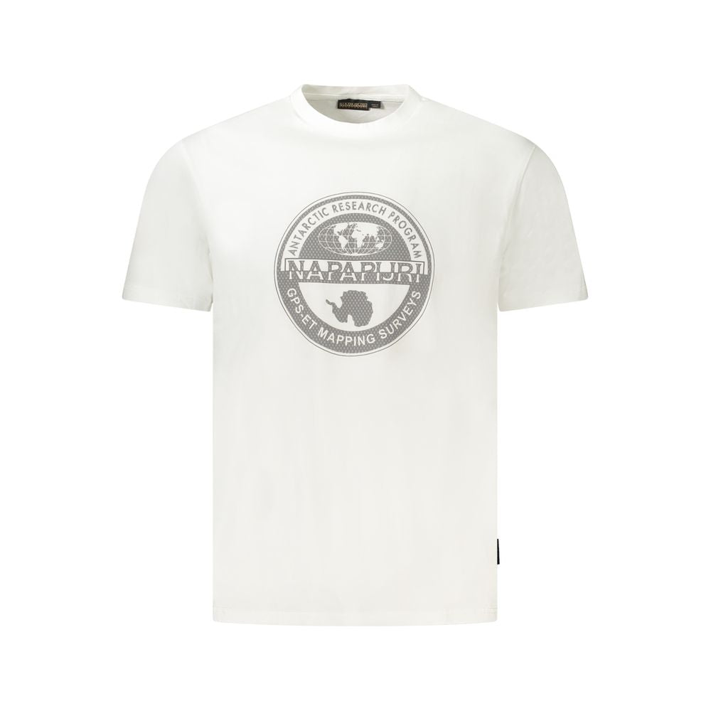 White Cotton Men T-Shirt Napapijri