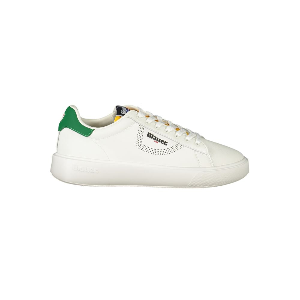 White Leather Men Sneaker Blauer