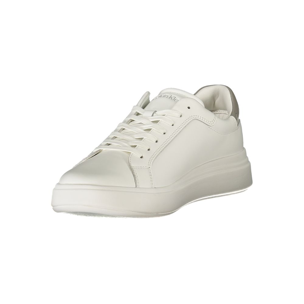 White Polyester Sneaker Calvin Klein