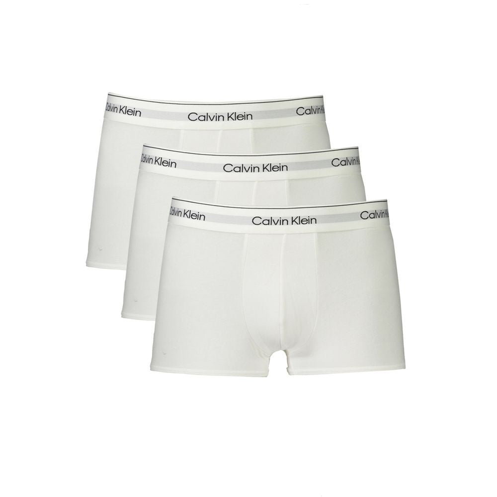 White Cotton Men Boxer Calvin Klein
