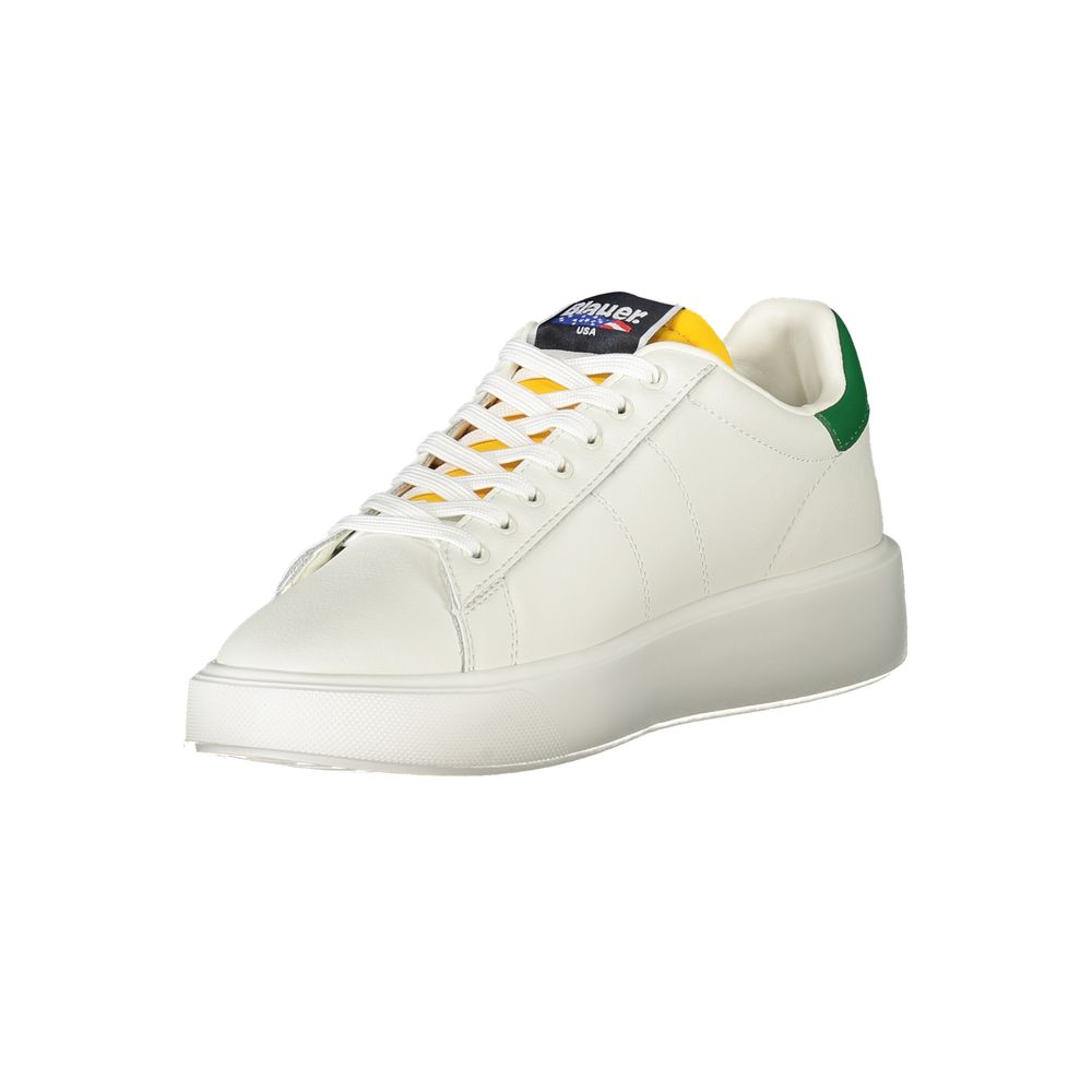 White Leather Men Sneaker Blauer