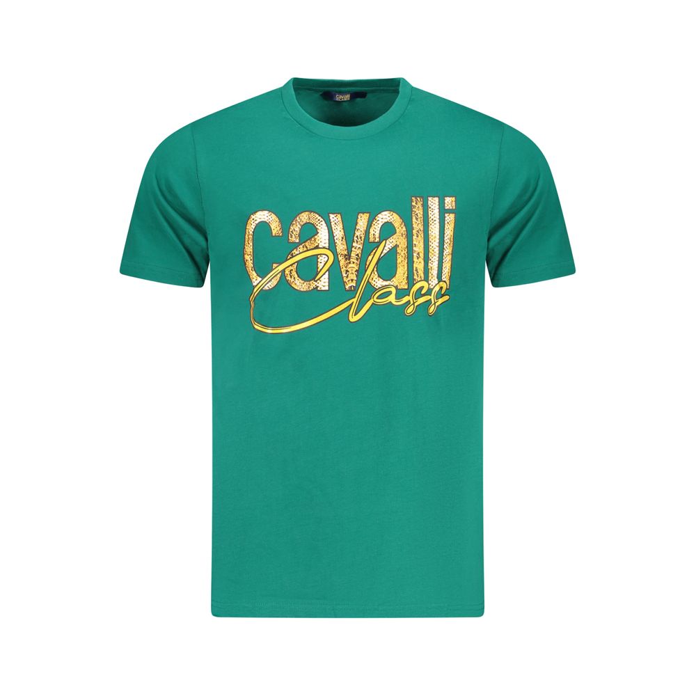 Green Cotton Men T-Shirt Cavalli Class