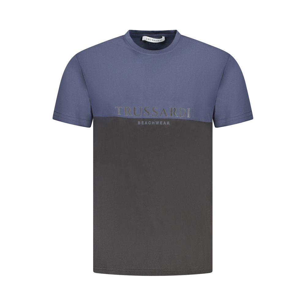 Blue Cotton Men T-Shirt Trussardi