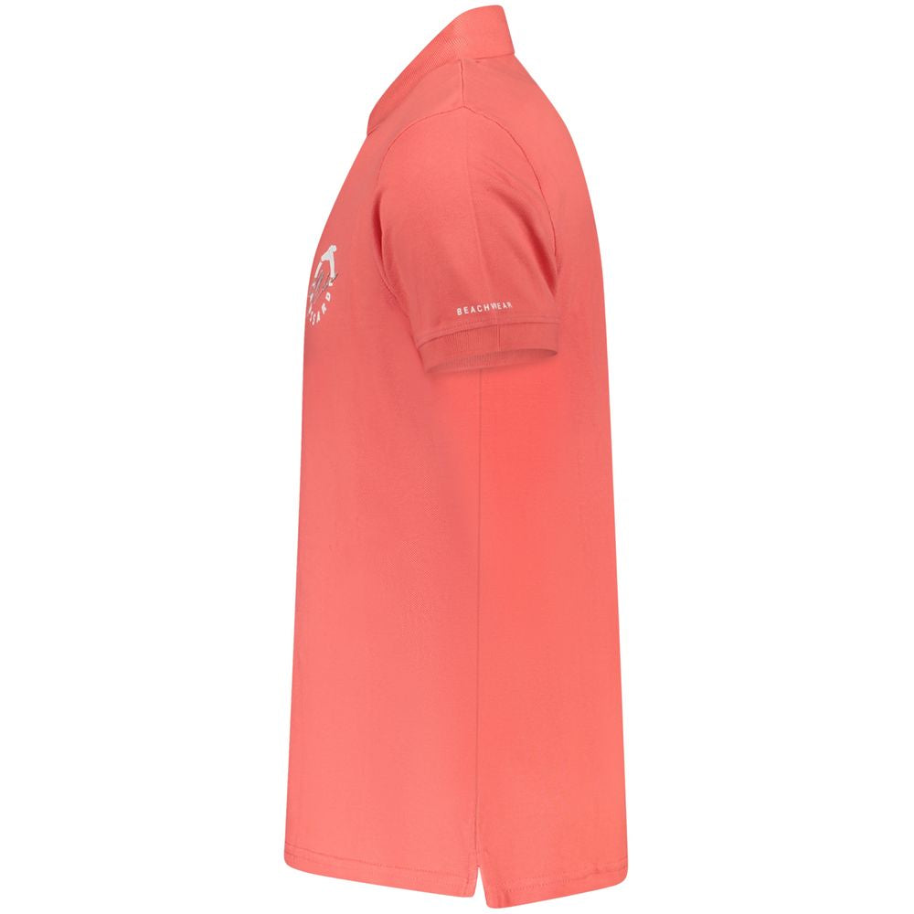 Pink Cotton Men Polo Shirt Trussardi