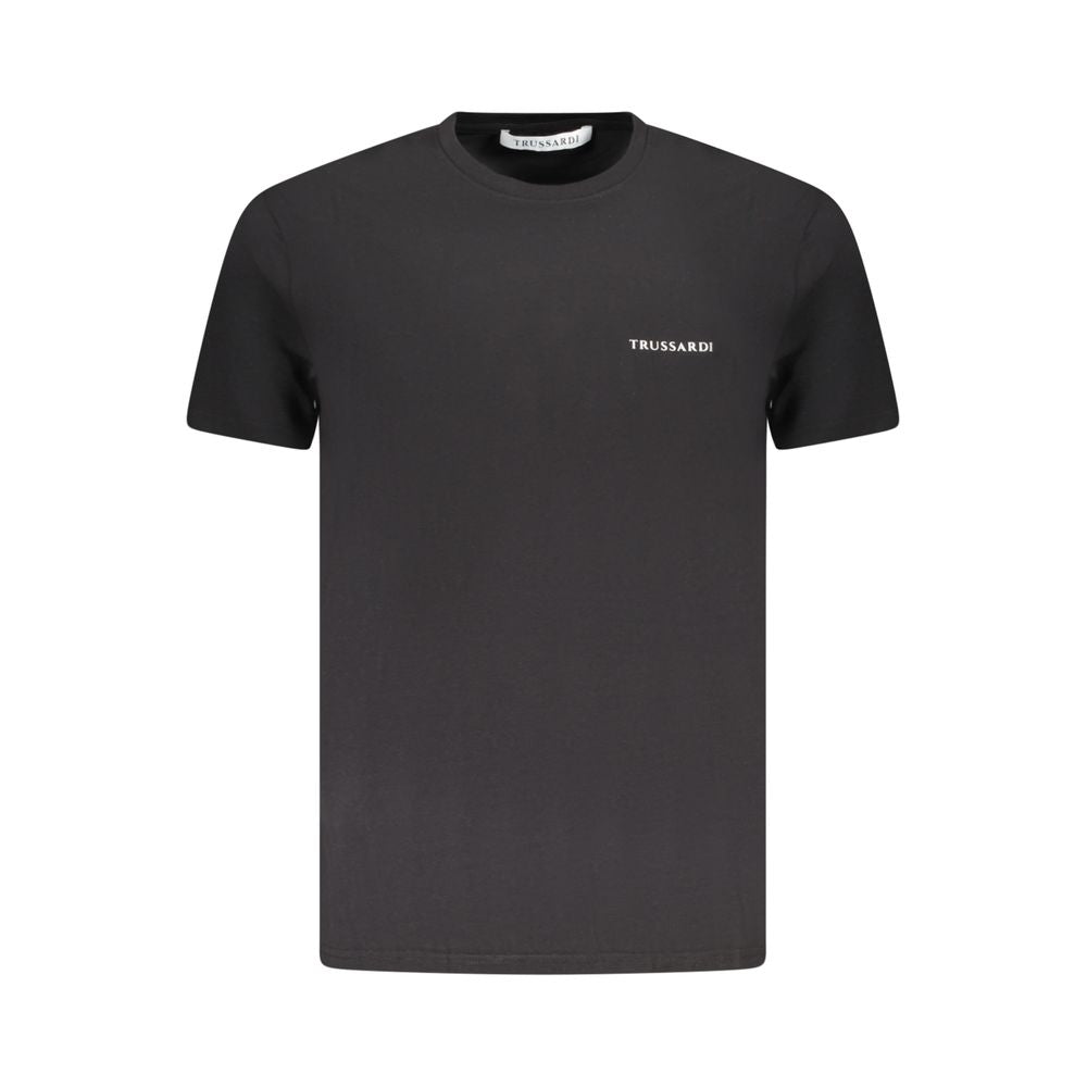 Black Cotton Men T-Shirt Trussardi