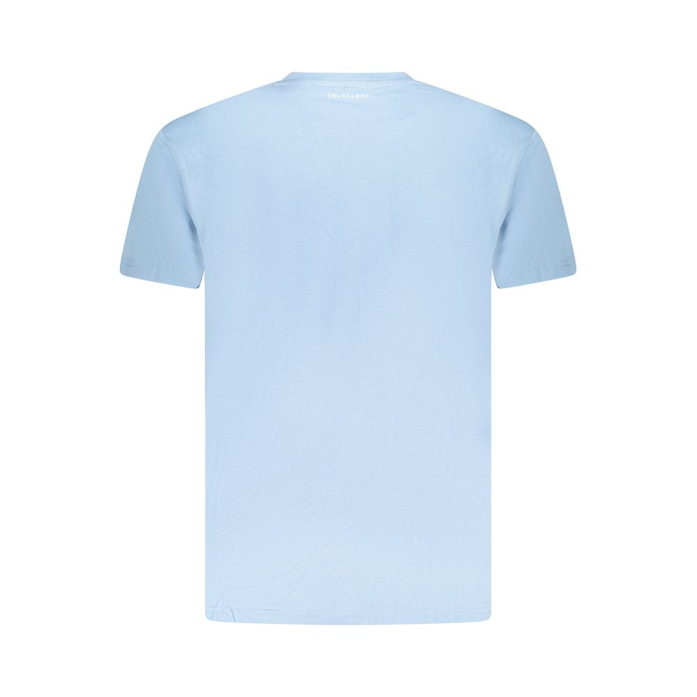 Light Blue Cotton Men T-Shirt Trussardi