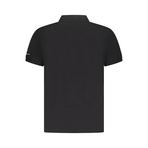 Black Cotton Men Polo Shirt Trussardi