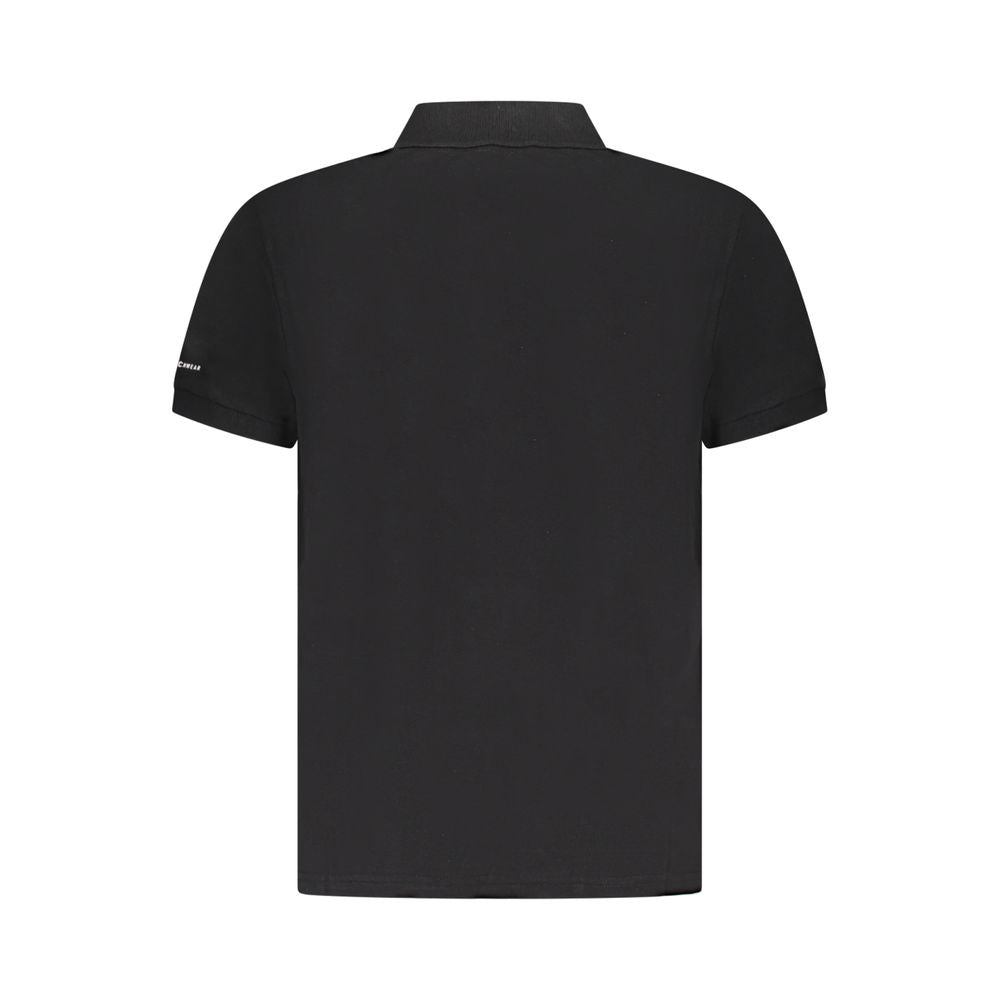 Black Cotton Men Polo Shirt Trussardi