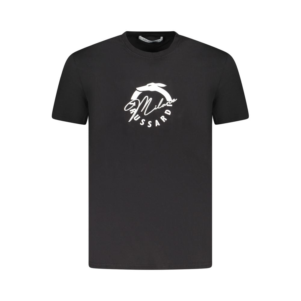 Black Cotton Men T-Shirt Trussardi