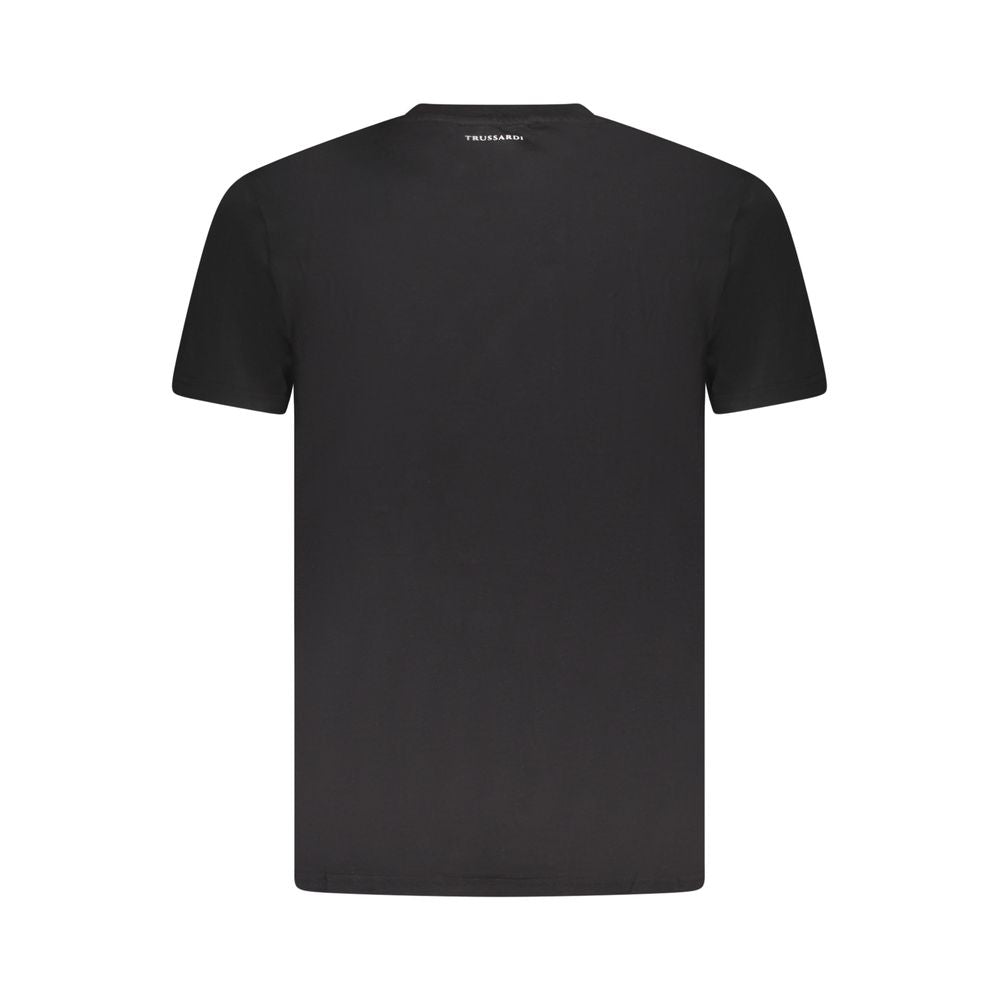 Black Cotton Men T-Shirt Trussardi