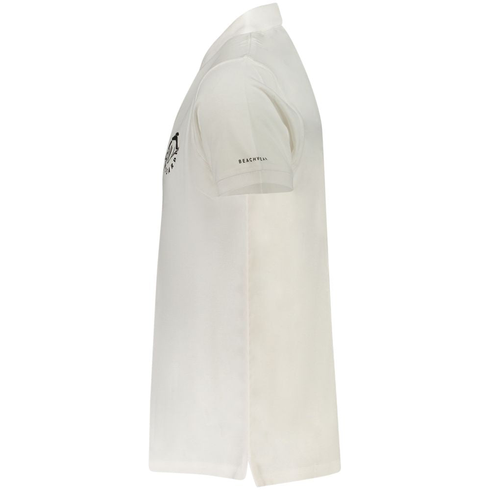 White Cotton Men Polo Shirt Trussardi