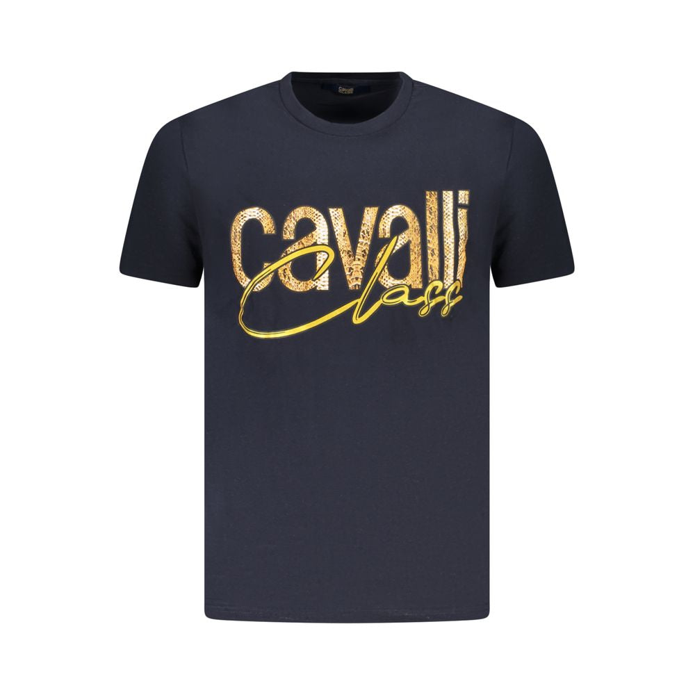 Blue Cotton Men T-Shirt Cavalli Class