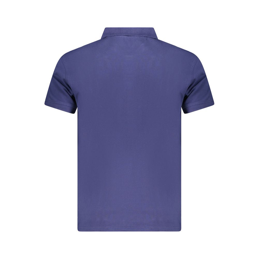 Blue Cotton Men Polo Shirt Cavalli Class
