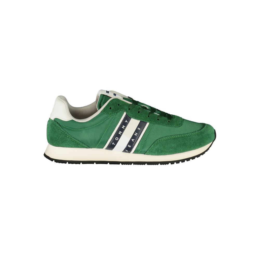 Green Polyester Men Sneaker Tommy Hilfiger