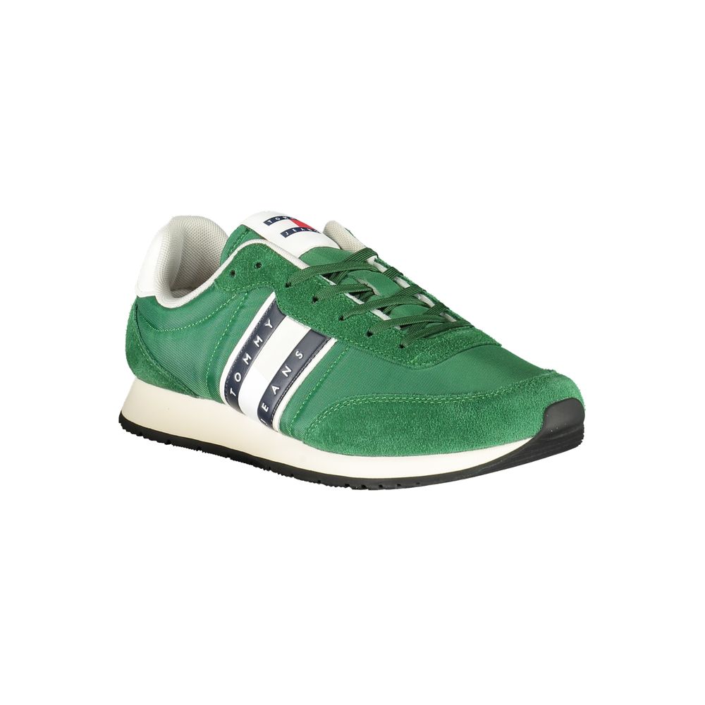 Green Polyester Men Sneaker Tommy Hilfiger