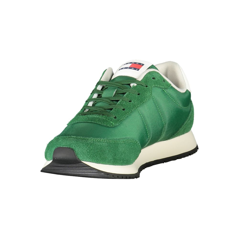 Green Polyester Men Sneaker Tommy Hilfiger