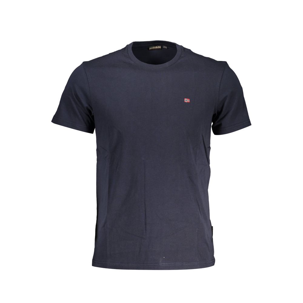 Blue Cotton Men T-Shirt Napapijri