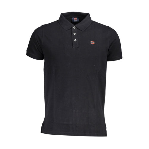 Black Cotton Men Polo Shirt Norway 1963