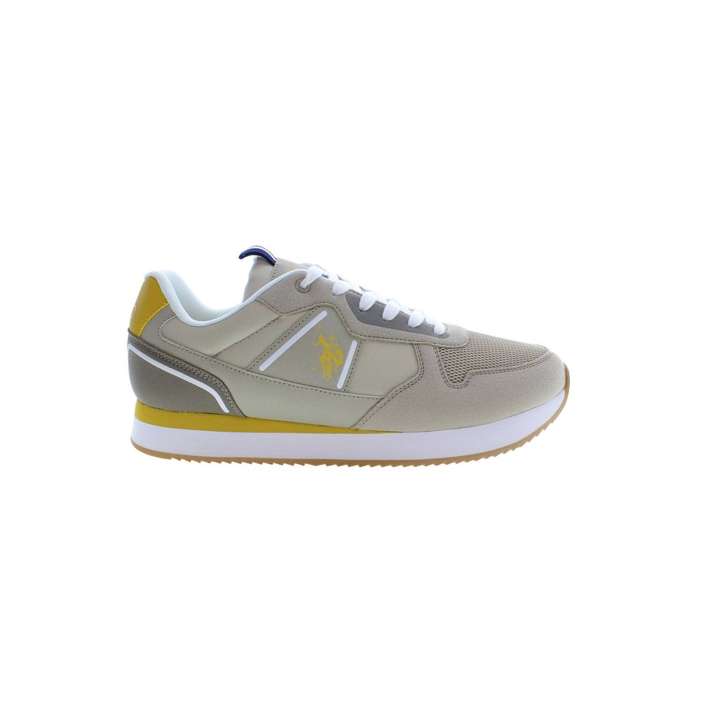 Beige Polyester Men Sneaker U.S. POLO ASSN.