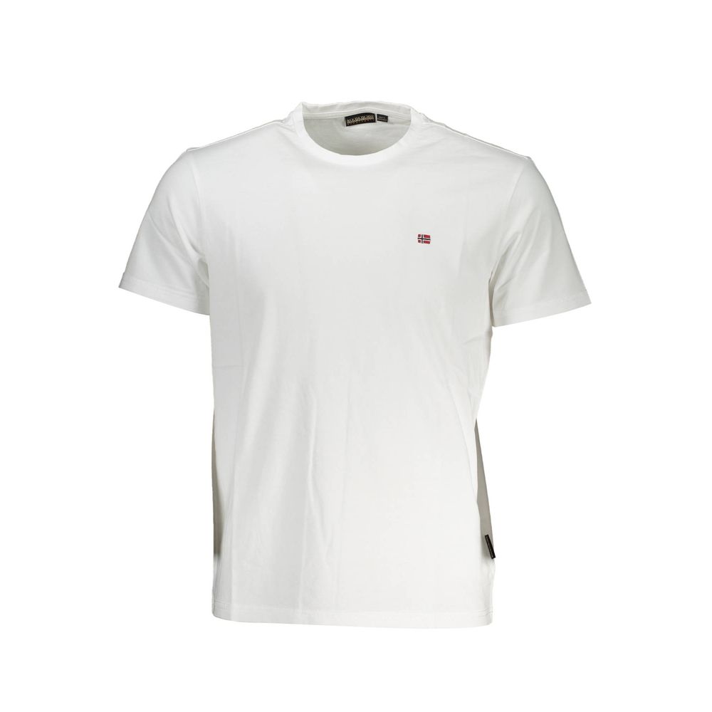 White Cotton Men T-Shirt Napapijri