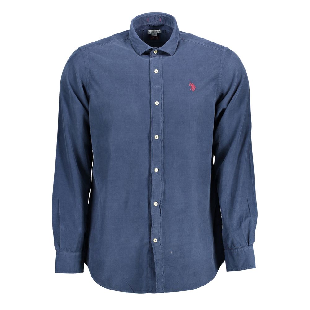 Blue Cotton Men Shirt U.S. POLO ASSN.