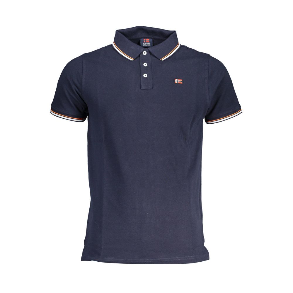 Blue Cotton Men Polo Shirt Norway 1963
