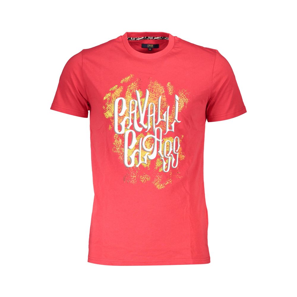 Red Cotton Men T-Shirt Cavalli Class