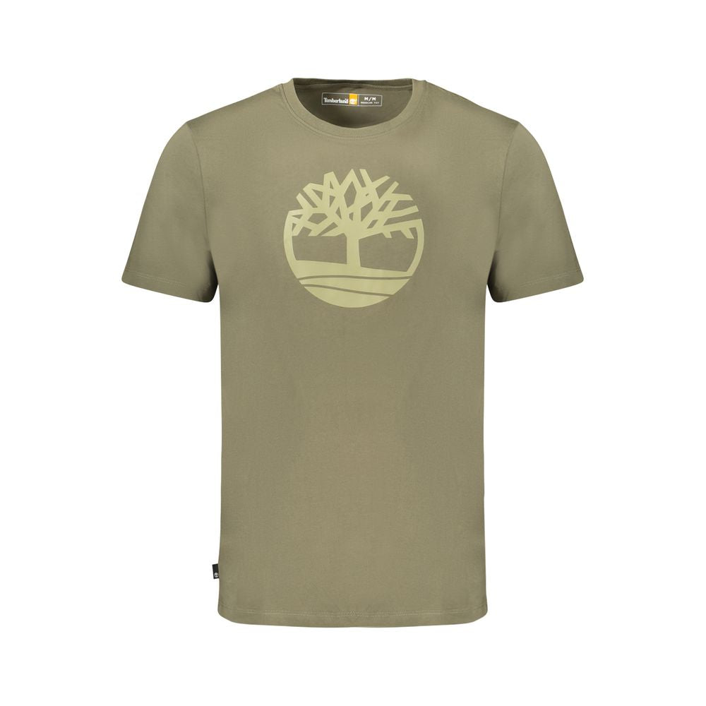 Green Cotton Men T-Shirt Timberland