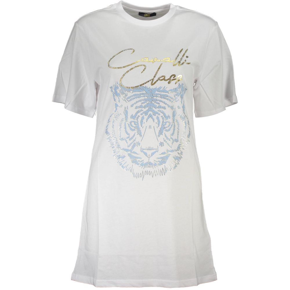 White Cotton Women T-Shirt Cavalli Class
