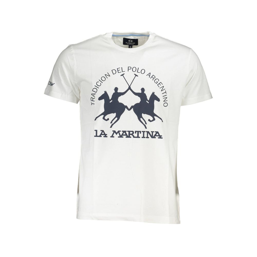 White Cotton Men T-Shirt La Martina