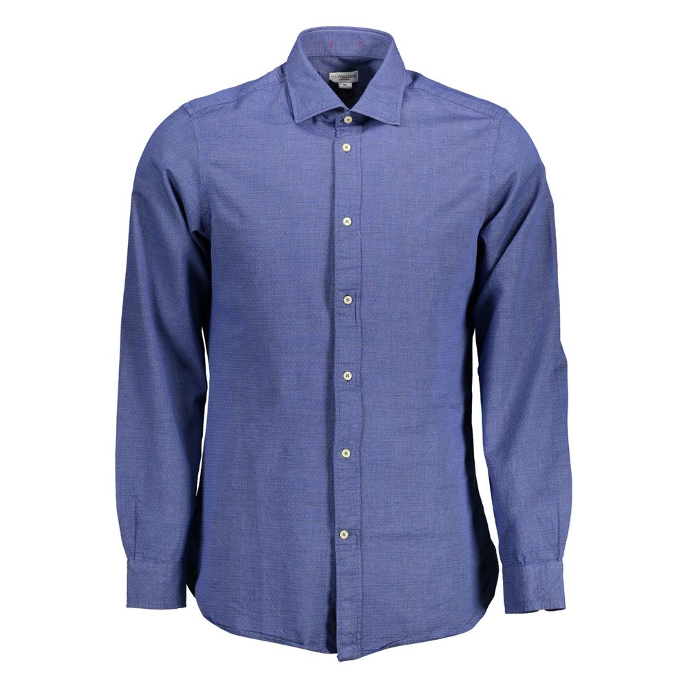 Blue Cotton Men Shirt U.S. POLO ASSN.