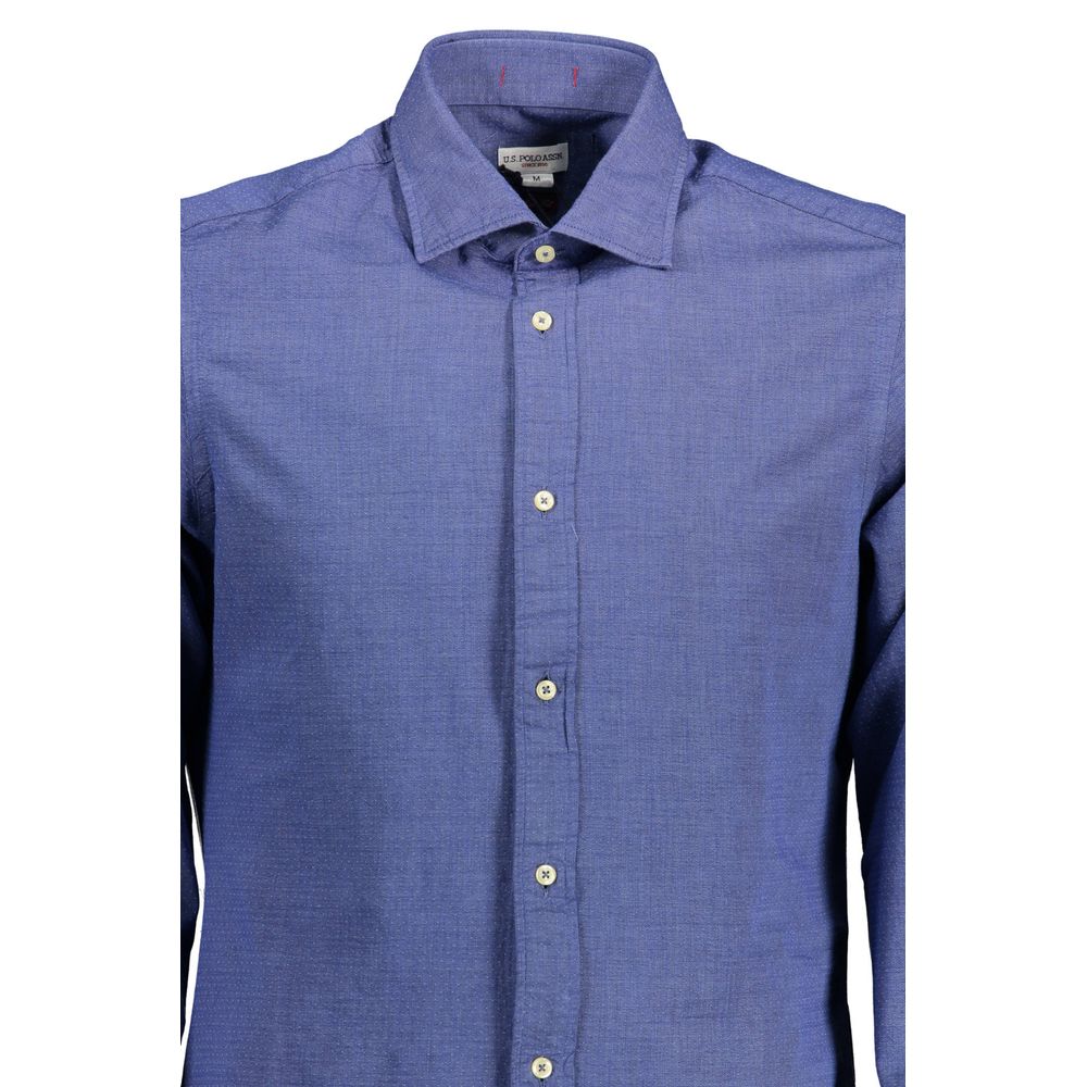 Blue Cotton Men Shirt U.S. POLO ASSN.