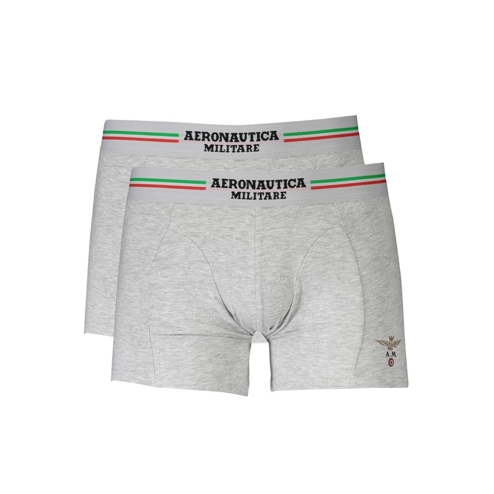 Brown Cotton Men Boxer Aeronautica Militare