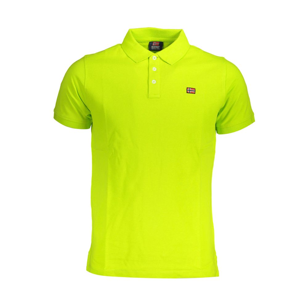 Yellow Cotton Men Polo Shirt Norway 1963