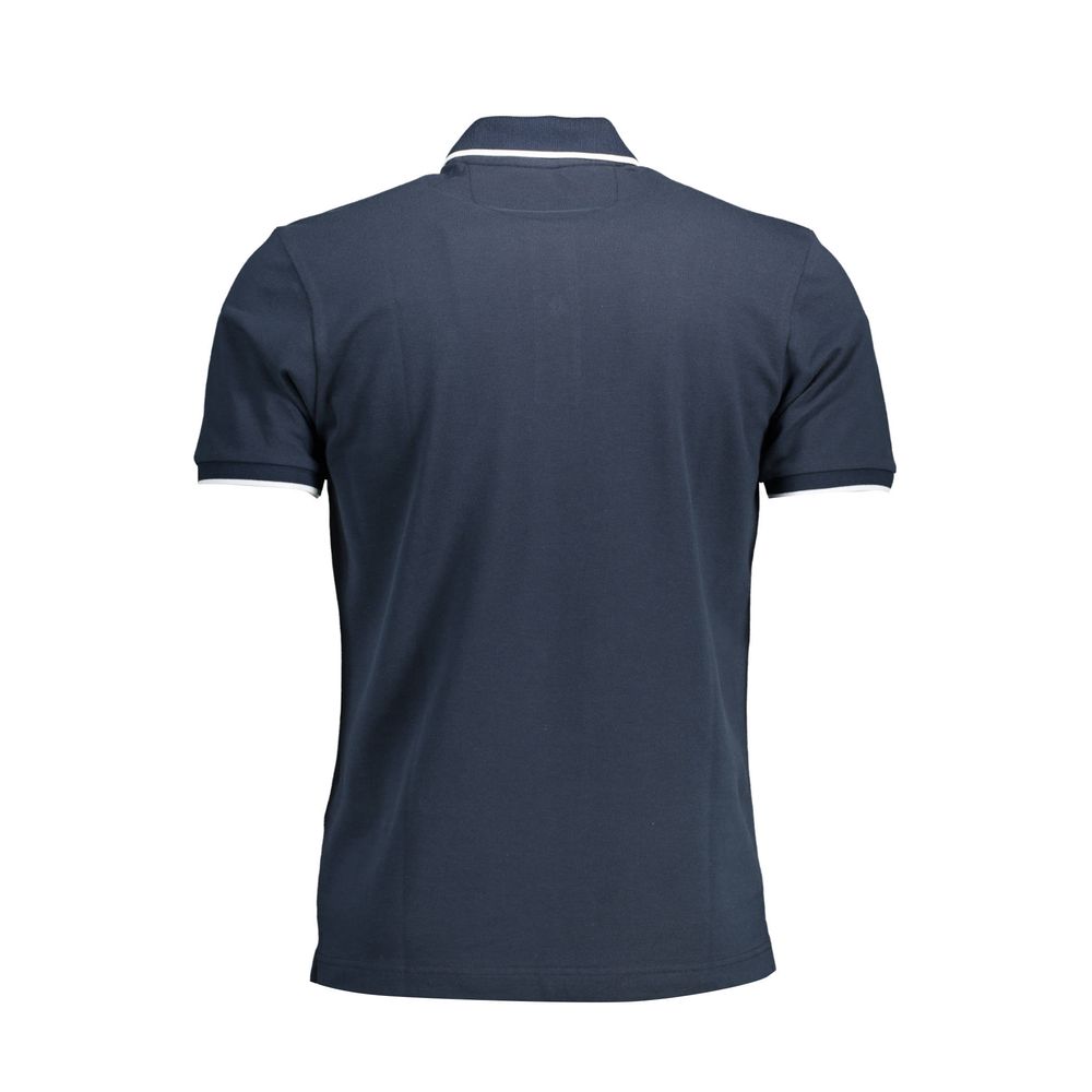 Blue Cotton Men Polo Shirt La Martina