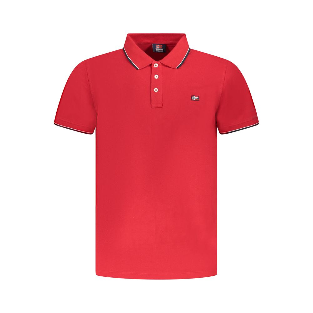 Red Cotton Polo Shirt Norway 1963