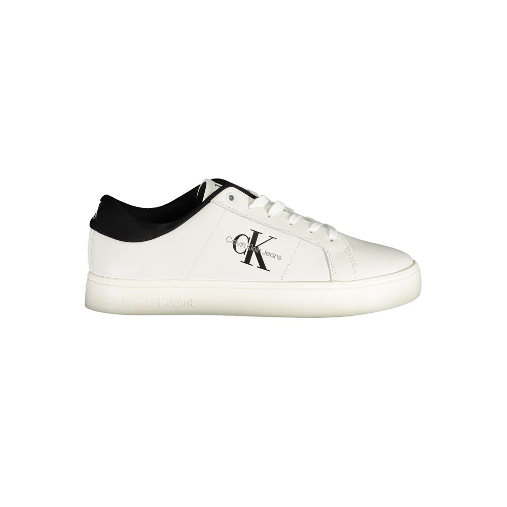 White Polyester Sneaker Calvin Klein