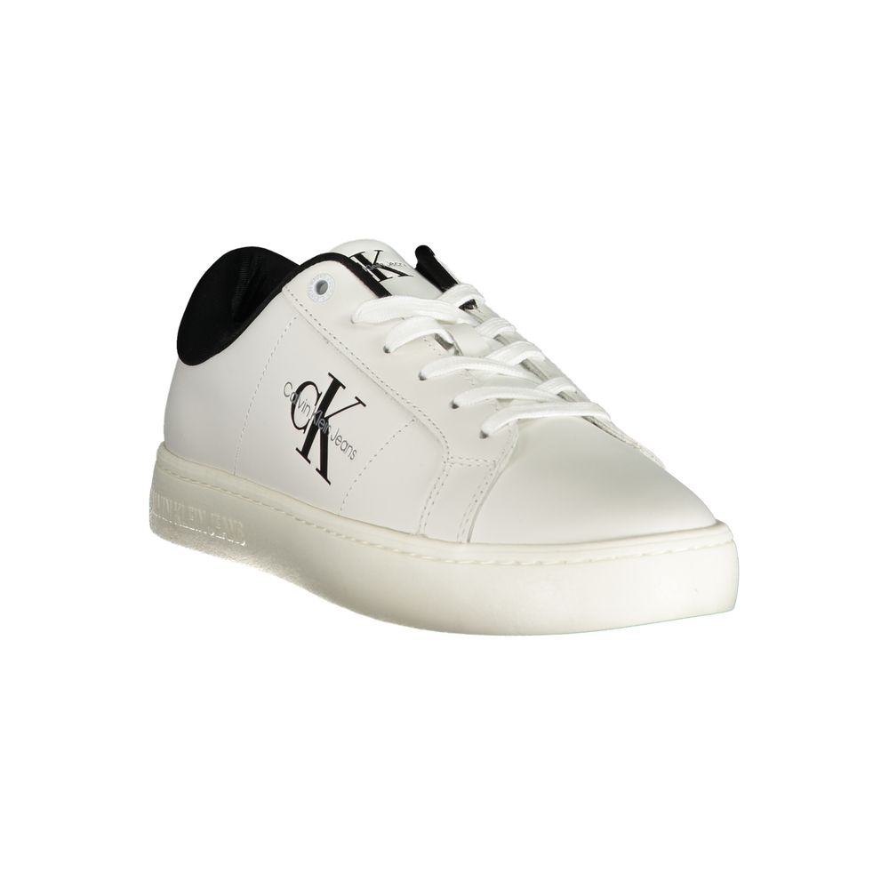 White Polyester Sneaker Calvin Klein