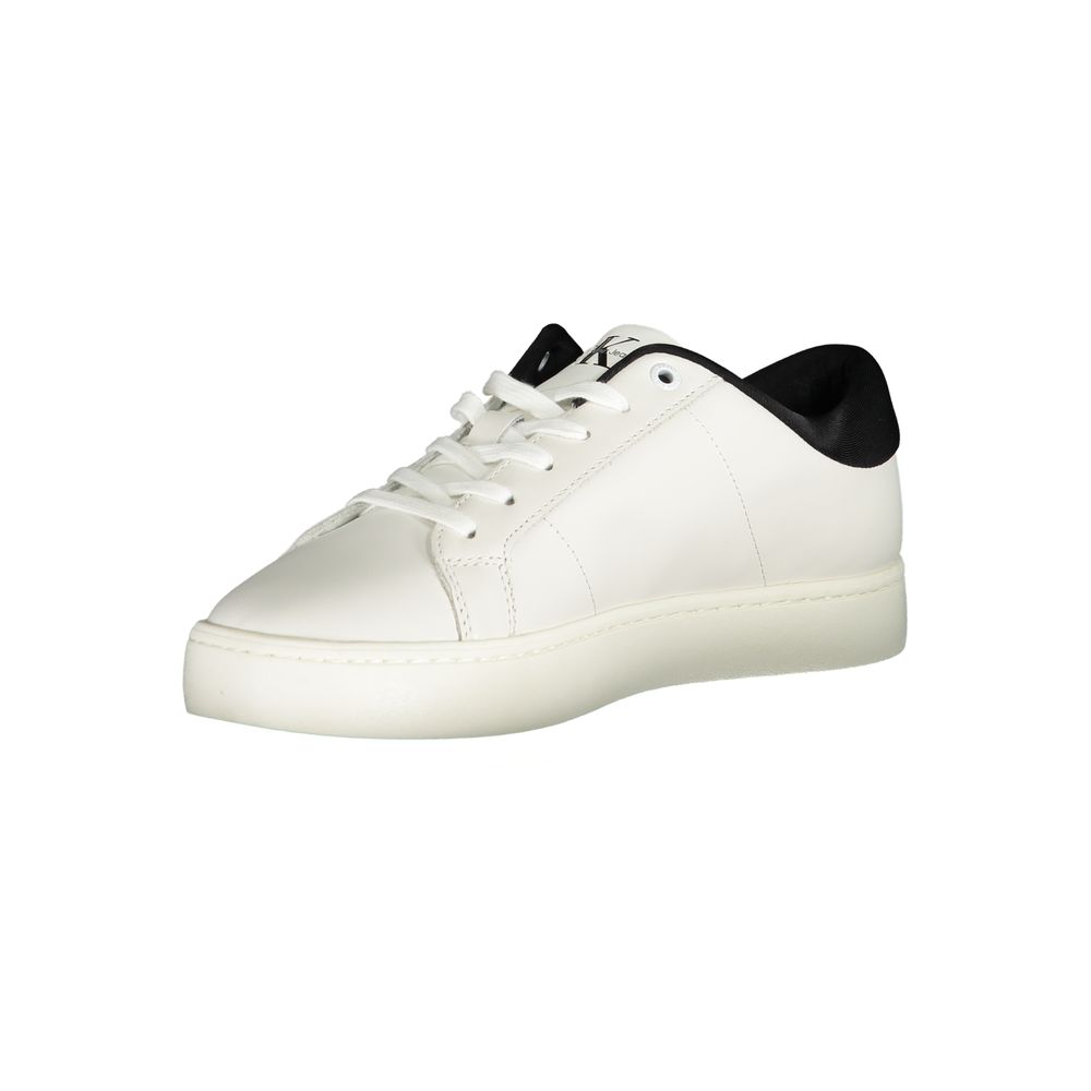 White Polyester Sneaker Calvin Klein